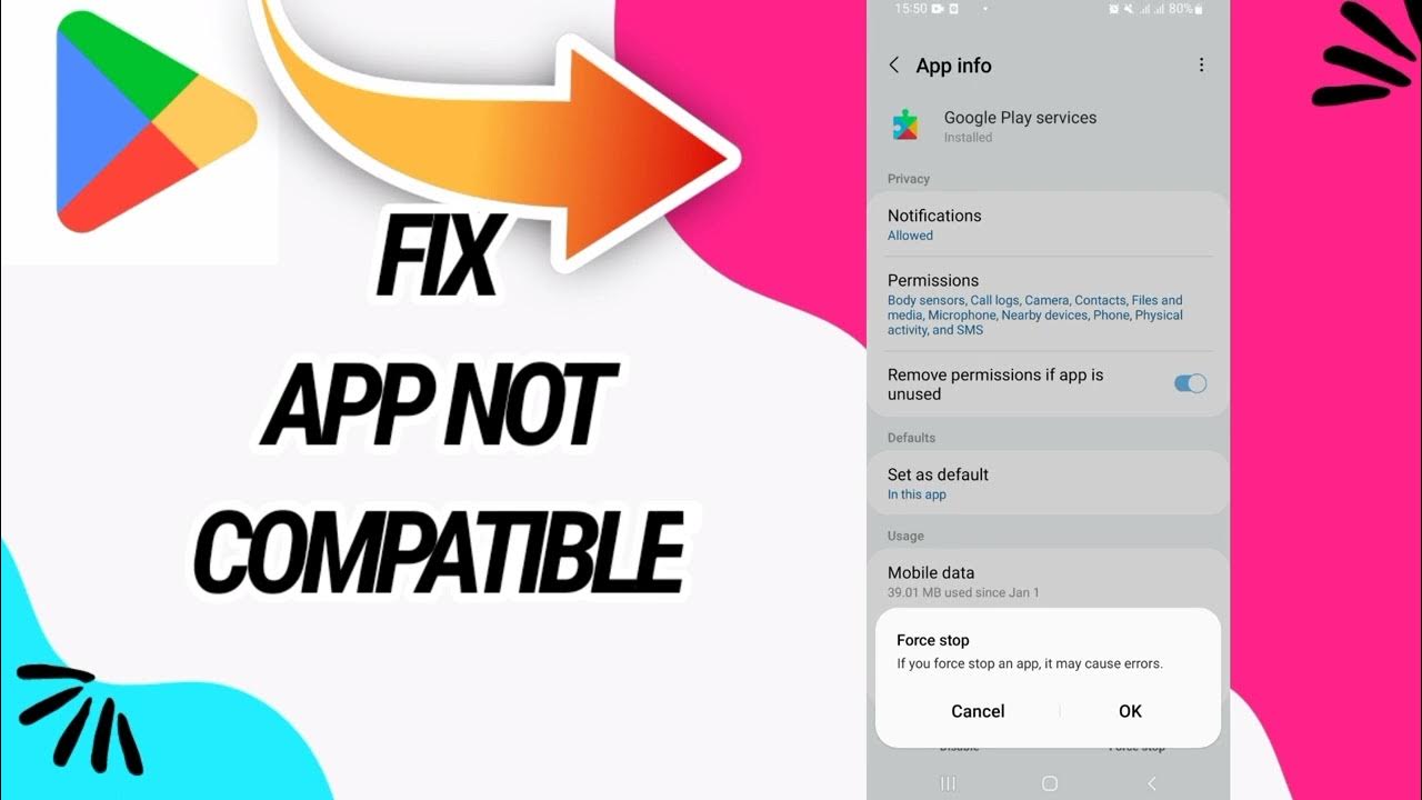 How To Fix And Solve App Not Compatible On Google Play Store YouTube