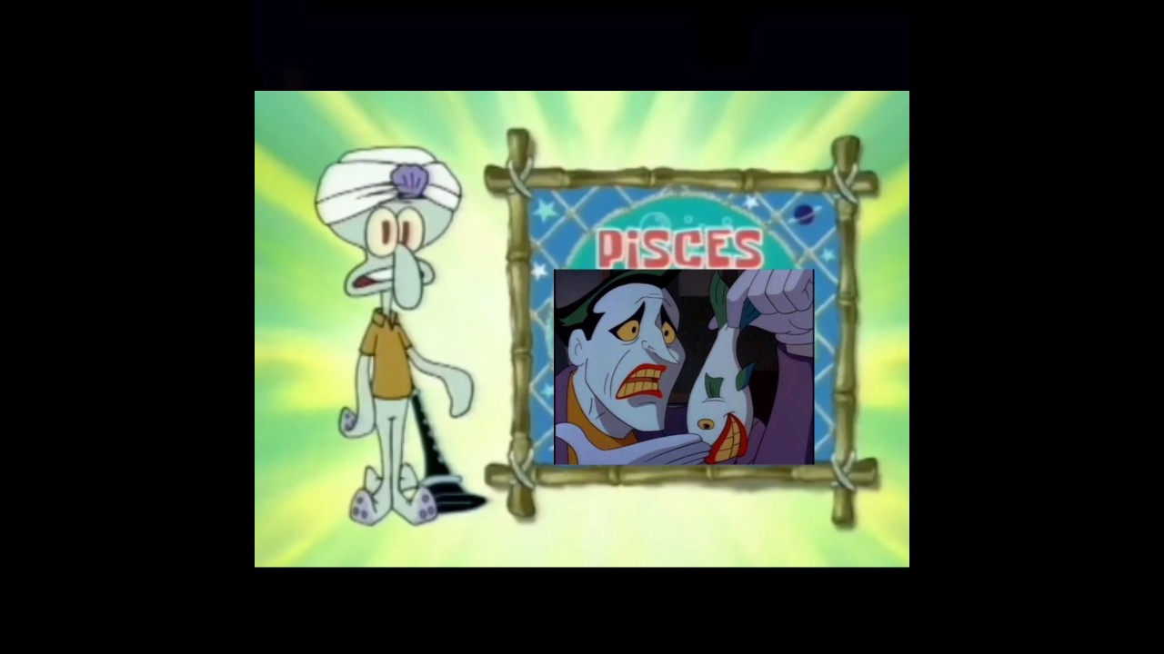 Astrology with Squidward and Joker for Pisces #shorts #joker #spongebob