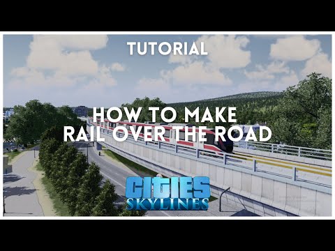 CARA MEMBUAT REL KERETA DI ATAS JALAN DI CITIES SKYLINES - Cities Skylines Indonesia 