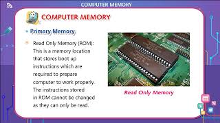 Famous E-CODE (Computer) || class 4 || chapter 2 || COMPUTER MEMORY Profile