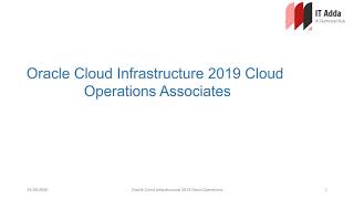 Oracle Cloud Infrastructure 2019 Cloud Operations Associate | Dumps | Exam Question answer