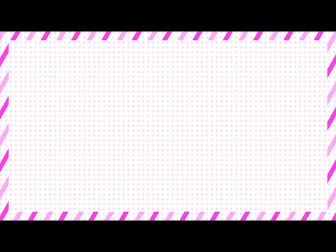 【無料動画素材】かわいい背景素材 ボーダーとドットフレーム（ピンク青オレンジ緑）