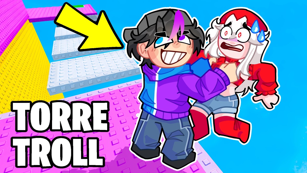TROLLEO A CELYNNEI EN LA TORRE TROLL DE LOS ABRAZOS | Troll Hug Tower Roblox