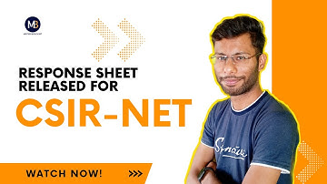 CSIR NET Response Sheet and Answer Key Released | CSIR-NET September 2022