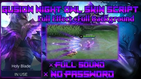 SCRIPT SKIN GUSION COLLECTOR NIGHT OWL FULL EFFECT FULL VOICE NO PASSWORD PATCH YVE