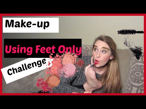 Full Face Of Make-up Only Using My Feet! Challenge👣