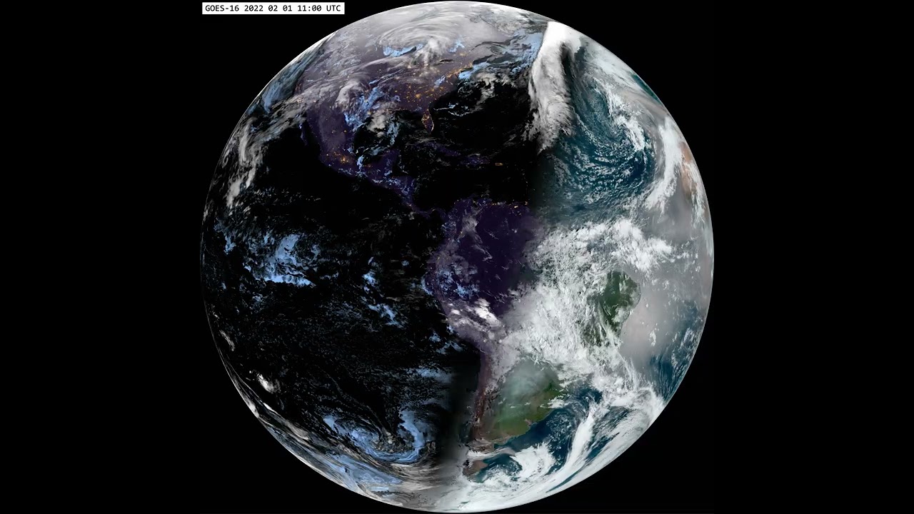 GOES-16 East 2022 February 01 UTC