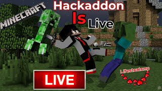 Minecraft Live :  Playing Lifesteal Smp || #live #minecraft || Hackaddon