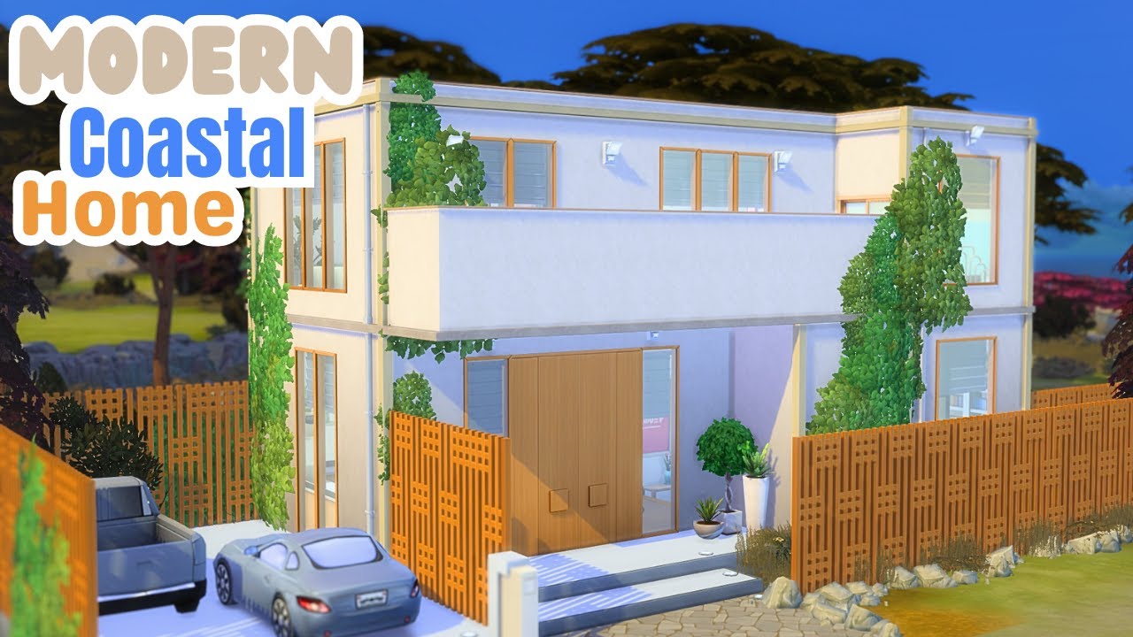 Modern Coastal Home | The Sims 4 Speed Build (NO CC)