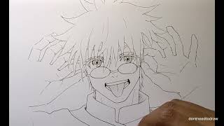 How to draw gojo satoru | Real time