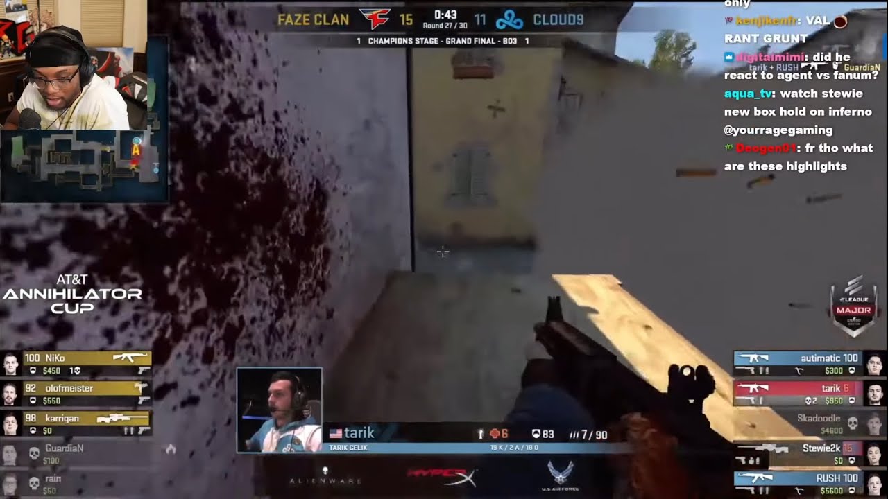 YourRAGE Reacts To TARIK'S TOP 5 PLAYS IN CS:GO ELEAGUE MAJOR