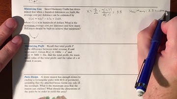 Quadratic Max/Min (Vertex) Word Problem - Part 2