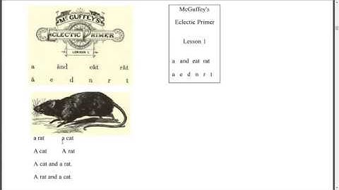 McGuffey Primer Lesson 1