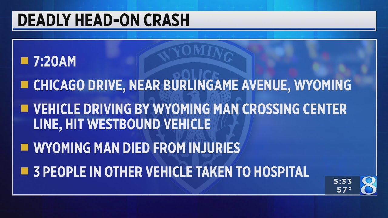 1 killed, 3 hurt in head-on crash in Wyoming - YouTube