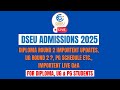 🔥 DSEU Admissions 2025 LIVE: Diploma Round 2 Updates | UG Round 2? | PG Schedule | LIVE Q&amp;A