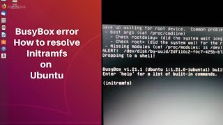 How to solve BusyBox error in ubuntu |How to solve initramfs error screenshot 4