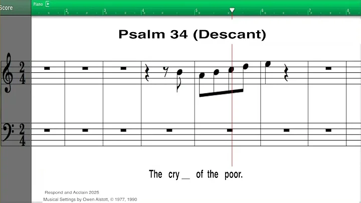 R&A Psalm, 30th Sunday In Ordinary Time 2025, Psalm 34, Descant