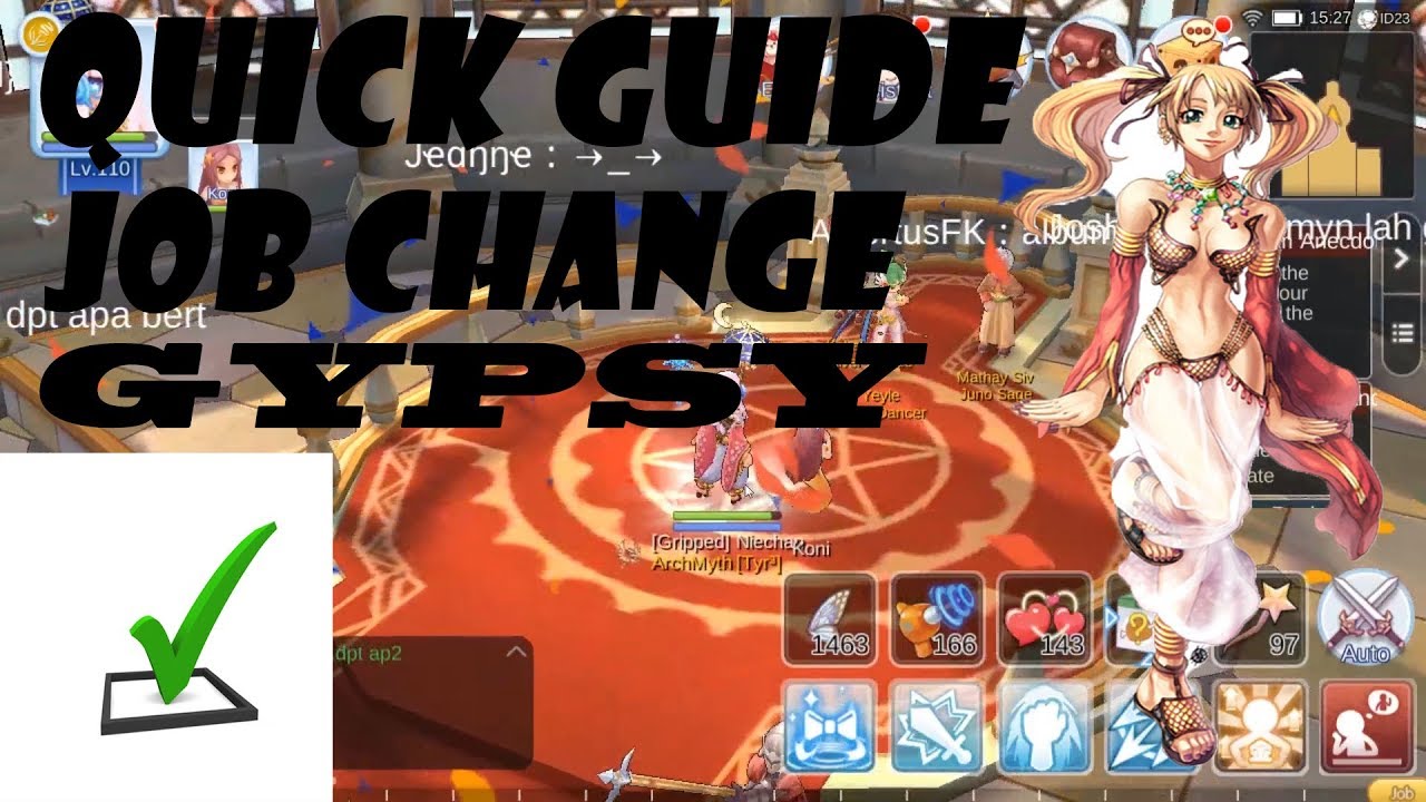 Gympsy Job Class Ragnarok GYPSY JOB CHANGE QUICK GUIDE - RAGNAROK MOBILE - YouTube