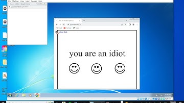 What happens when you run youareanidiot(dot)cc in windows 7?