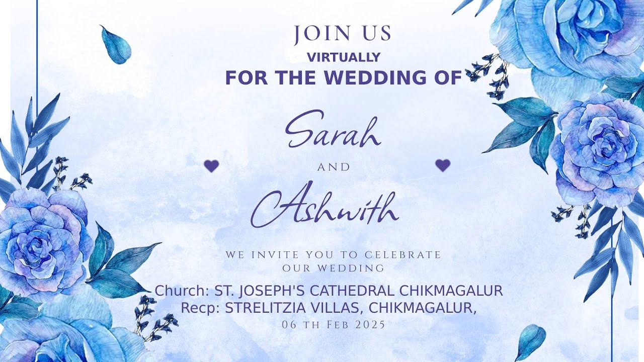 SARAH AND ASHWITH  || WEDDING CEREMONY || LIVE STREAMING || 06 FEBRUARY 2025