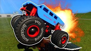 MONSTER TRUCK STUNTS! - Brick Rigs Multiplayer Gameplay - Lego Stunts \& Jumps