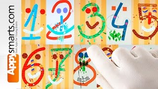 Numbers counting 1 to 10 - fun video for kids (based on iPad app Bubl Draw) screenshot 2