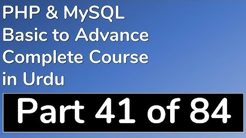 41 How to use Session Global Array in PHP - PHP & MySQL Tutorial in Urdu (Basic to Advance)