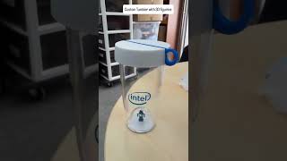 Custom Tumblers Singapore: Intel Tumbler with a 3D Figurine Inside