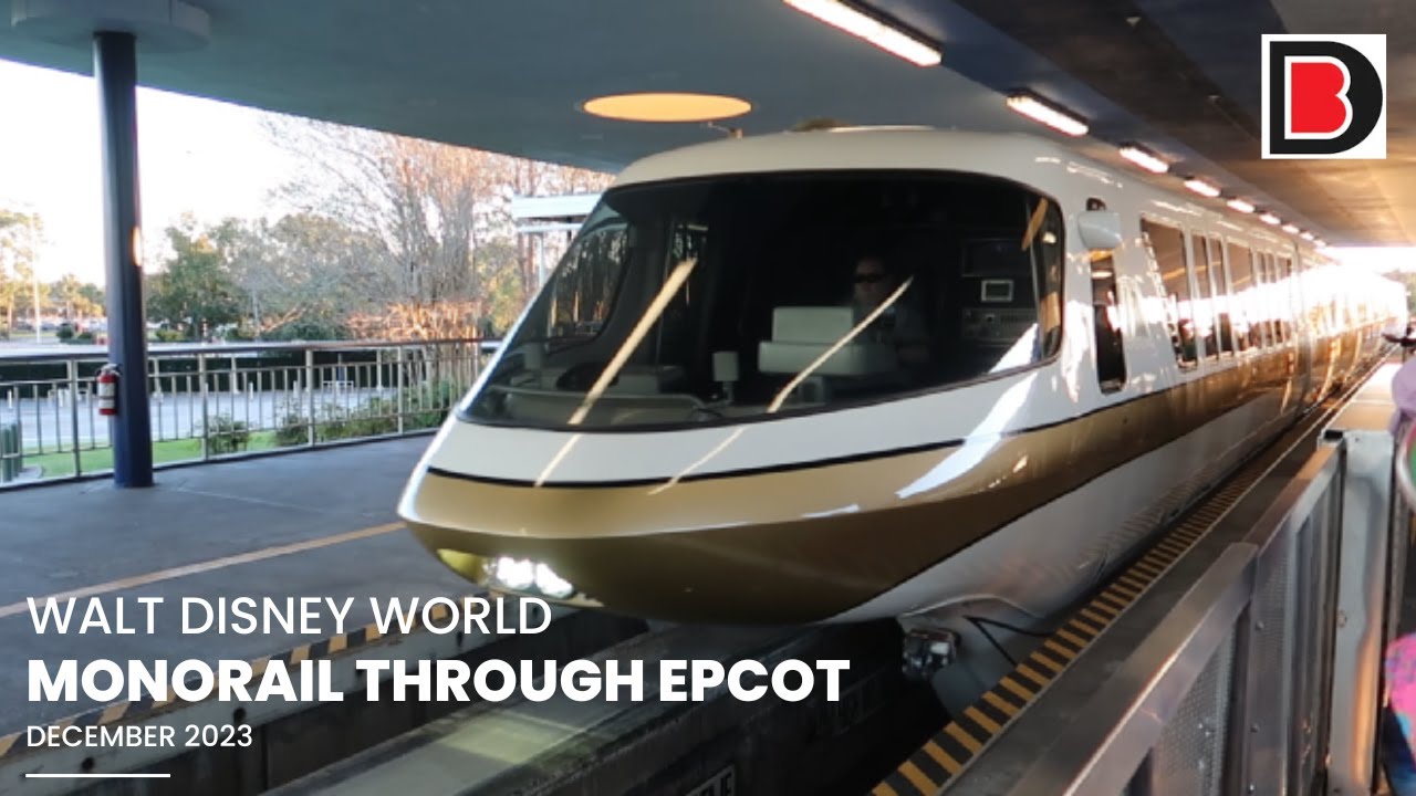 Monorail Through Epcot at Sunset | Walt Disney World | December 2023