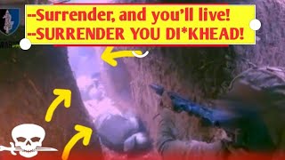 [Translated Footage] UKRAINIAN soldier shoot dead RUSSIAN SOLDIERS in trench - UNCENSORED!