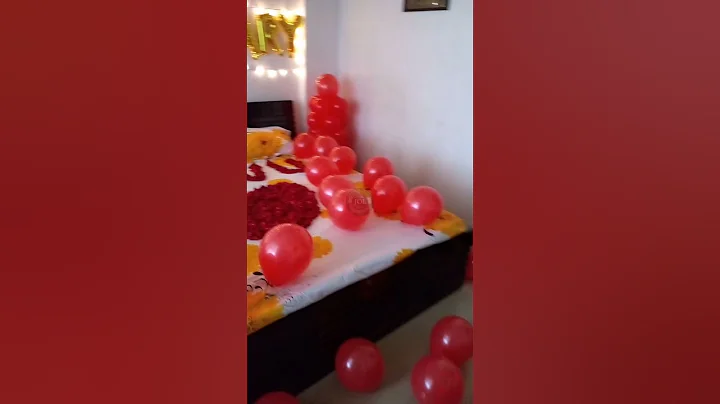 Anniversary Surprise Room Decoration At Home, Romantic Room Decoration For Anniversary Party #shorts