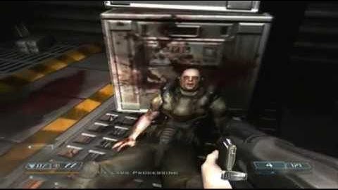 Lets Play Doom 3 part 3 "Me and my sentry bot"