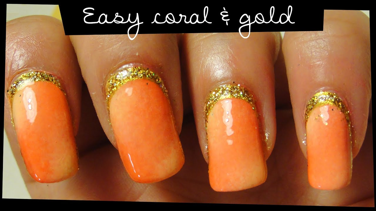 7. Brown and Gold Floral Nail Art - wide 8