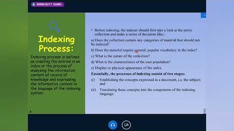 Workshop MLIS 5647 16 oct 10:45am AIOU T Indexing  process |Everything EveryWhere
