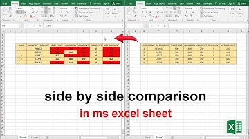 Side by side comparison sheet in Ms Excel | RANDOM IDEAS