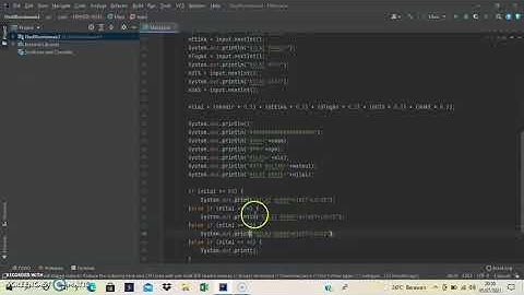 Menghitung Nilai Mahasiswa Dengan Menggunakan Percabangan IF Pada Java