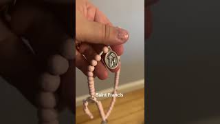 My favorite rosary I made #rosary #catholic #jesus #medals