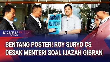 Bentangkan Poster, Roy Suryo CS Desak Mendikdasmen Cabut Pernyataan Kesetaraan Ijazah Gibran