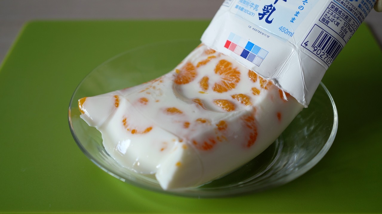 Milk Carton Mandarin Agar 明治おいしい牛乳パック みかん寒天