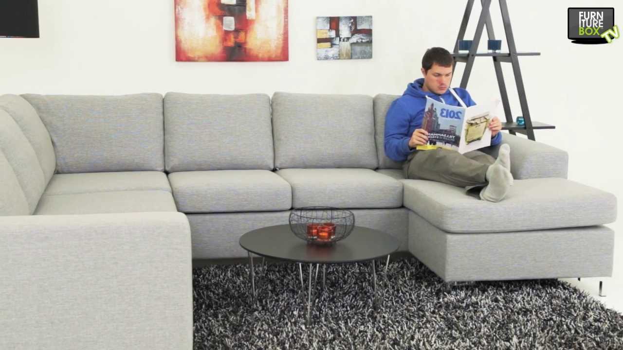 POINT Hörnsoffa vänster med divan Ljusgrå Furniturebox