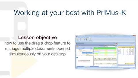 PriMus KRONO Tutorial - Multiple documents open on your desktop and Drag&Drop - ACCA software