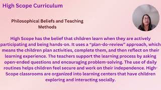 Montessori and High Scope