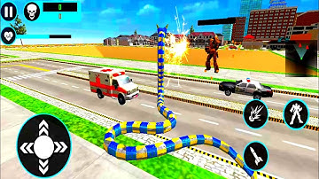 Anaconda Robot Car Transform: War Robot Games || US Police Robot Car Transformation Games