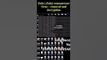 Zola (.Zola) ransomware virus – removal and decryption #shorts #zola #decryption