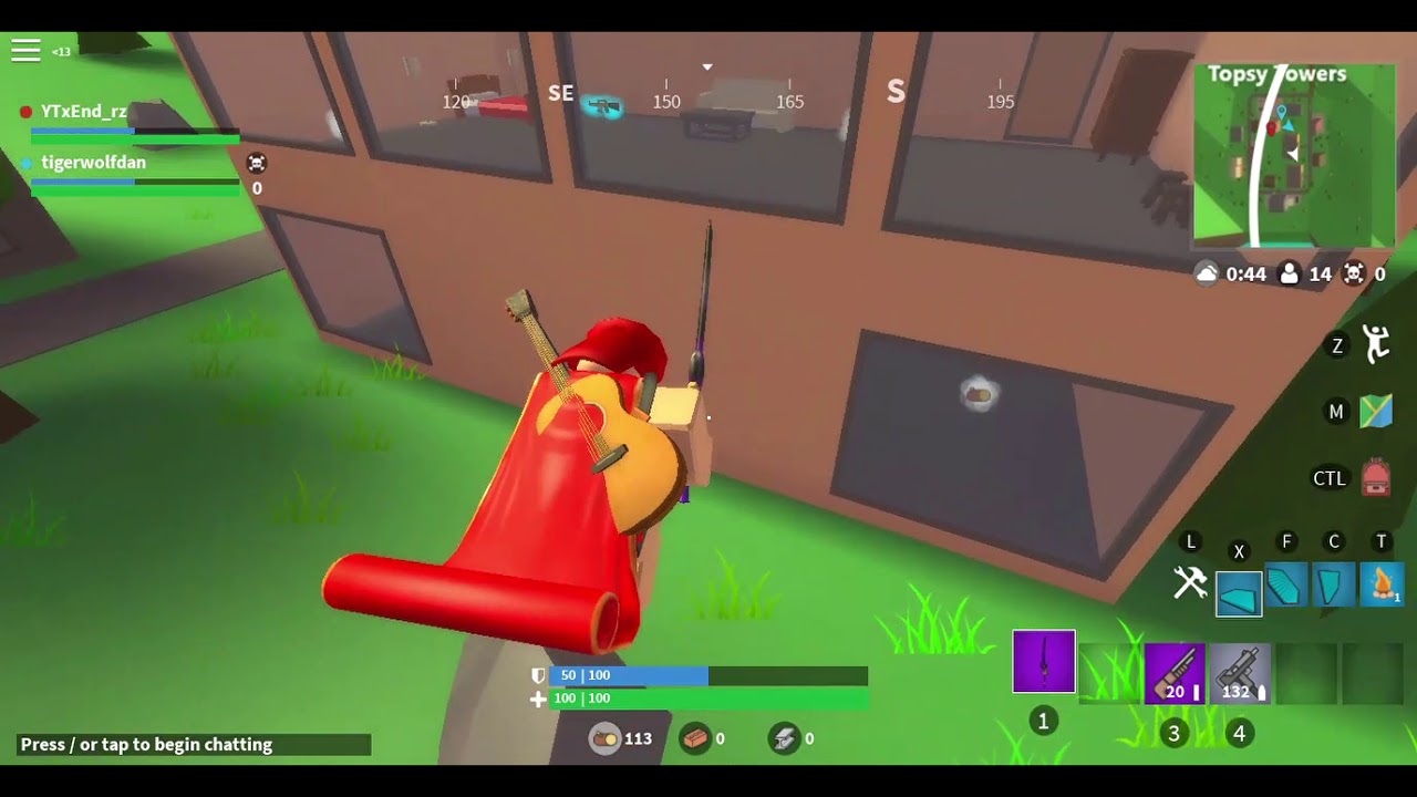 Island royale win with clan member -Roblox-