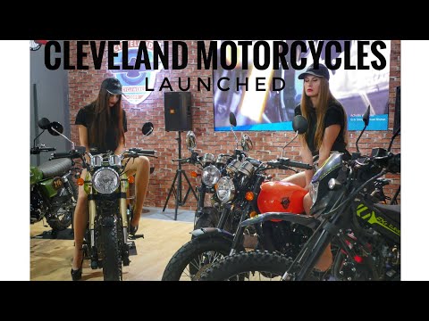 Cleveland motorcycles (affordable cafe racer, dirt bike and scrambler) Auto Expo 2018 - 동영상