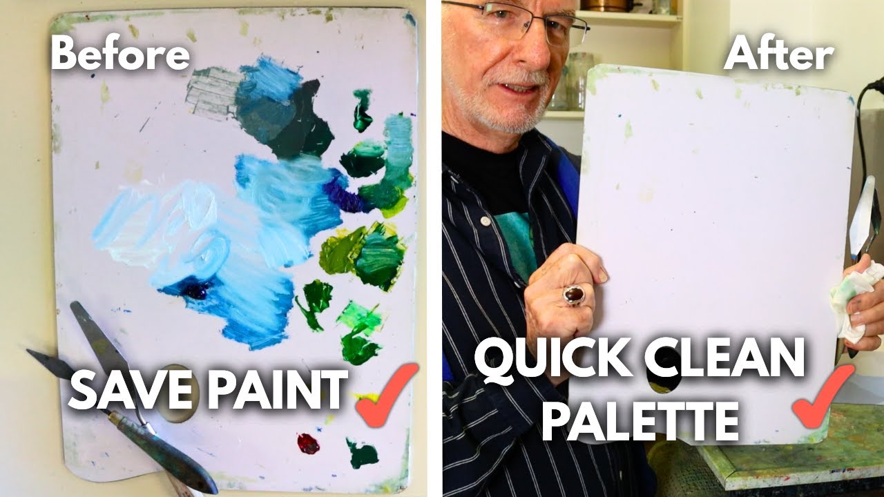 How To EASILY Clean Your Oil Paint Palette!