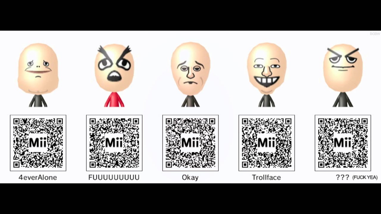 Nintendo 3DS Mii QR Codes Pack 3 Memes And More YouTube