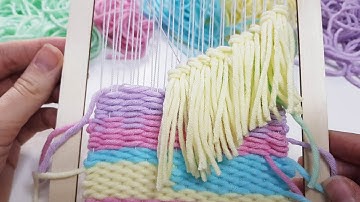 How to make rya knots or fringe for your weaving project