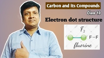 electron dot structure of Flourine | carbon and its compounds | class 10 @10th science with vikash